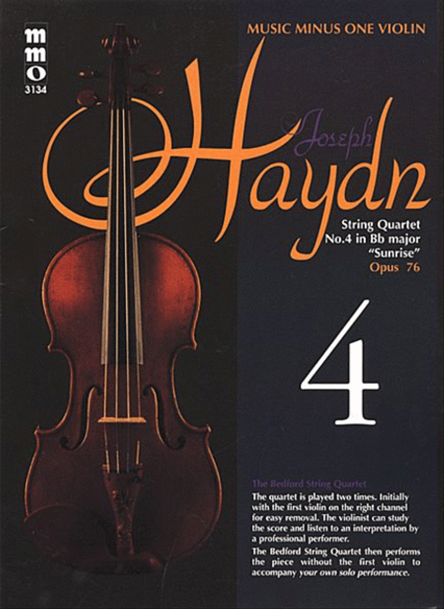 Haydn - String Quartet No. 4 in B-flat Major, Sunrise, Op. 76 String Quartet scores gallery preview page 1