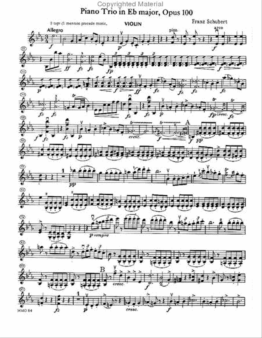 Schubert - Piano Trio in E-flat Major, Op. 100, D929 Piano Trio scores gallery preview page 2