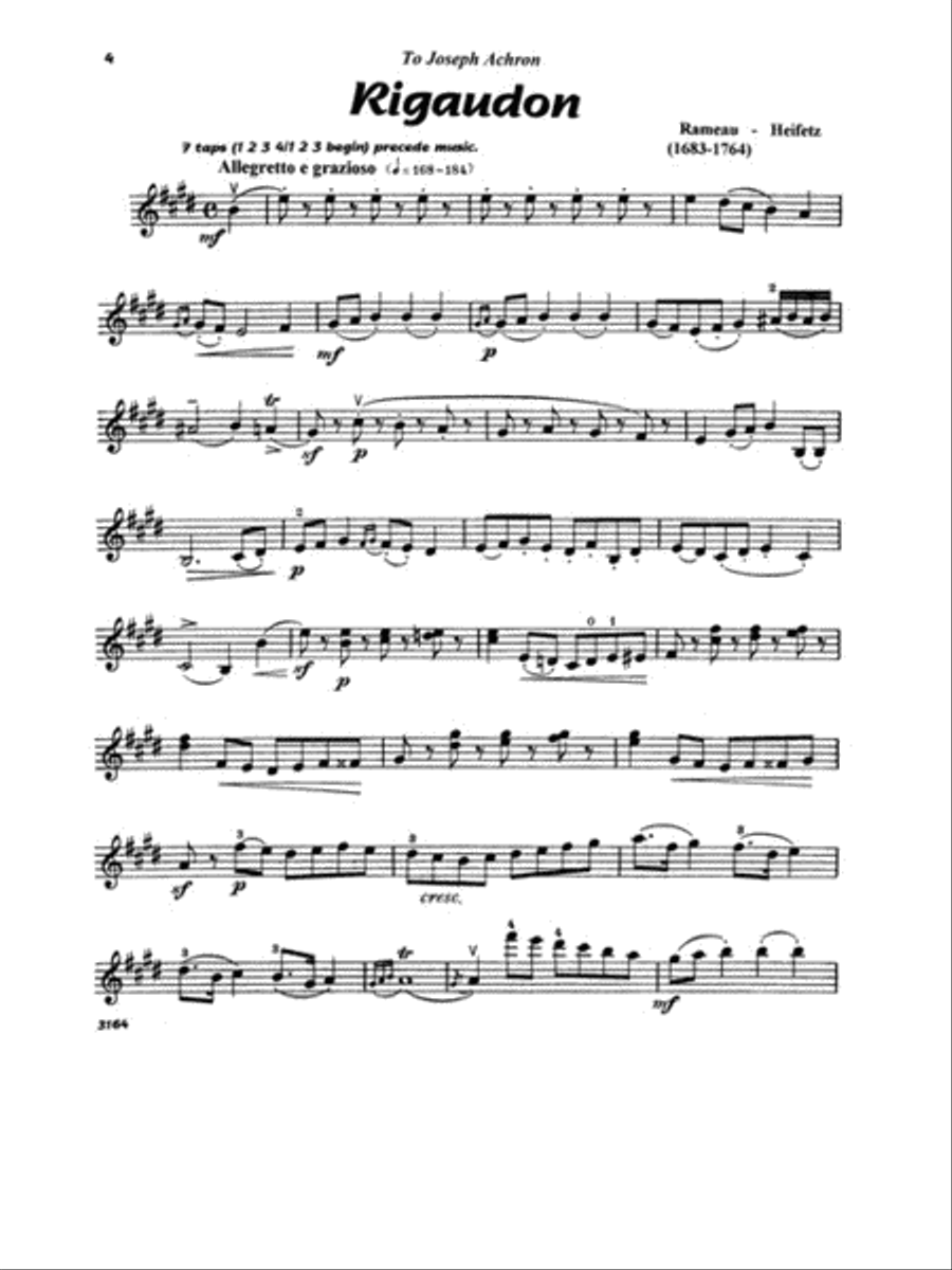 Jascha Heifetz – Favorite Encores Violin Solo scores gallery preview page 3