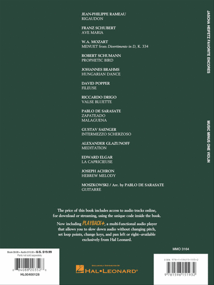 Jascha Heifetz – Favorite Encores Violin Solo scores gallery preview page 5