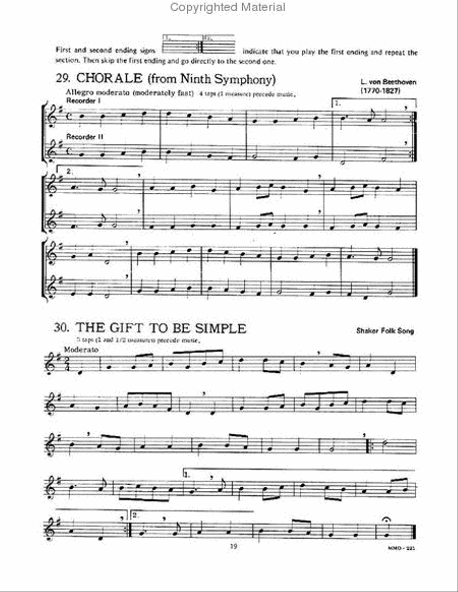 You Can Play the Recorder – Beginning Adult Method Recorder scores gallery preview page 2