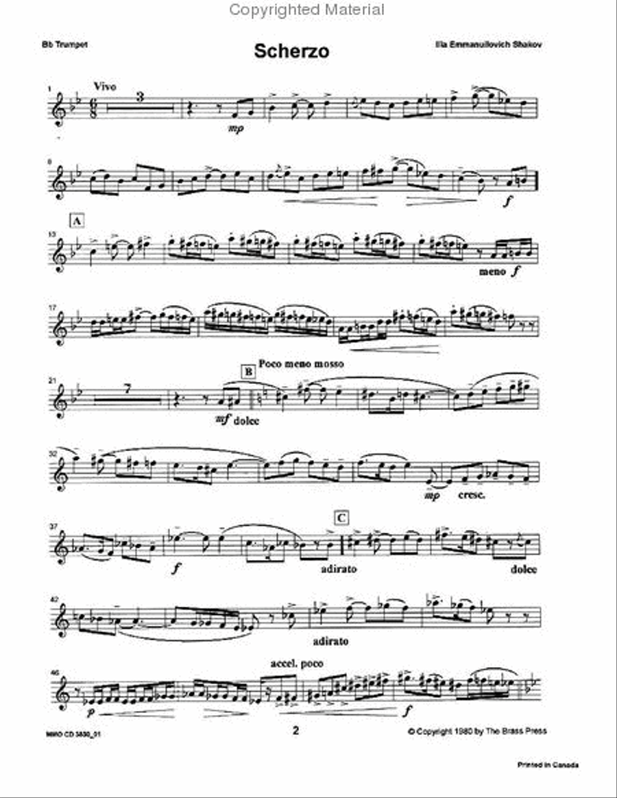 Classic Trumpet Solos Trumpet Solo scores gallery preview page 2