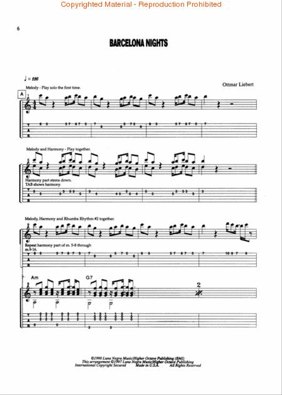 Ottmar Liebert – Nouveau Flamenco Electric Guitar scores gallery preview page 2