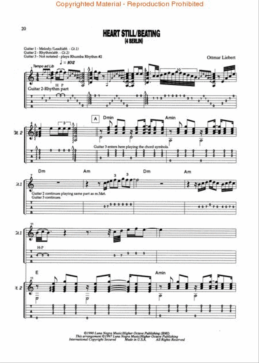 Ottmar Liebert – Nouveau Flamenco Electric Guitar scores gallery preview page 3