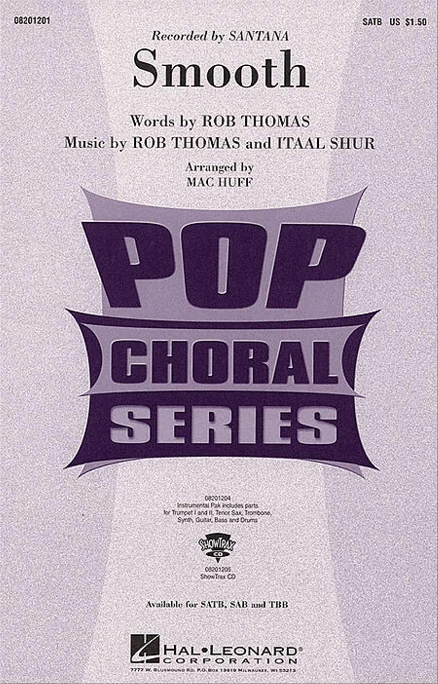 Smooth - ShowTrax CD Choir scores gallery preview page 1