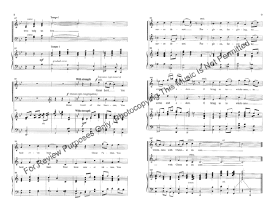 Great Lord of the Heavens 4-Part scores gallery preview page 5