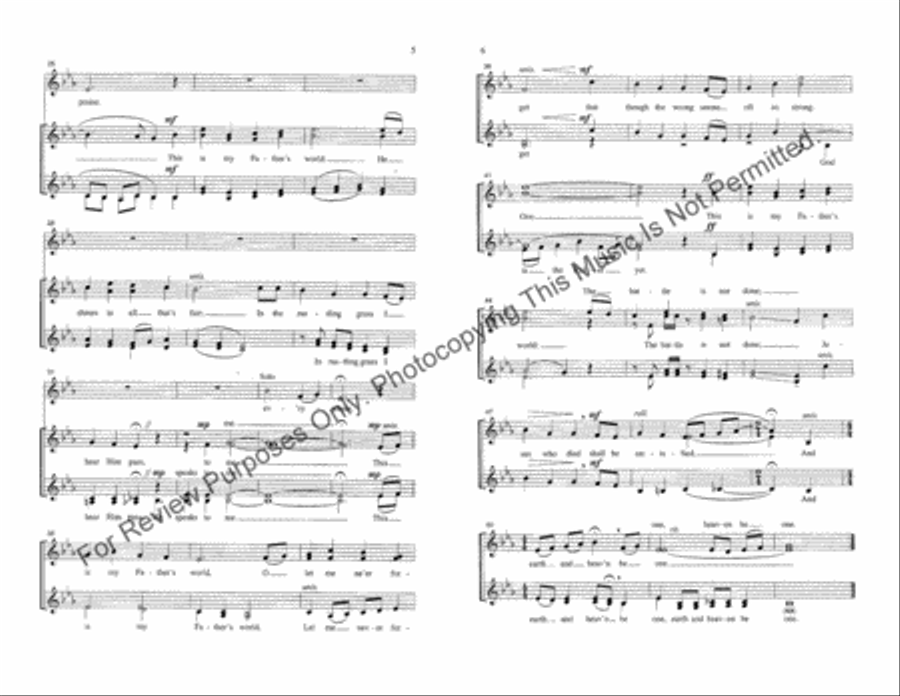 This Is My Father's World SSAA scores gallery preview page 3