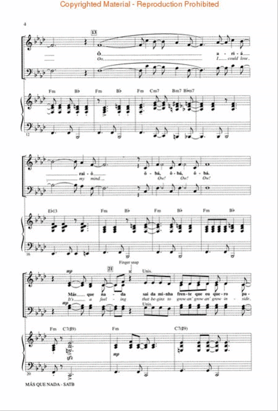 Más Que Nada Más Que Nada 4-Part scores gallery preview page 3