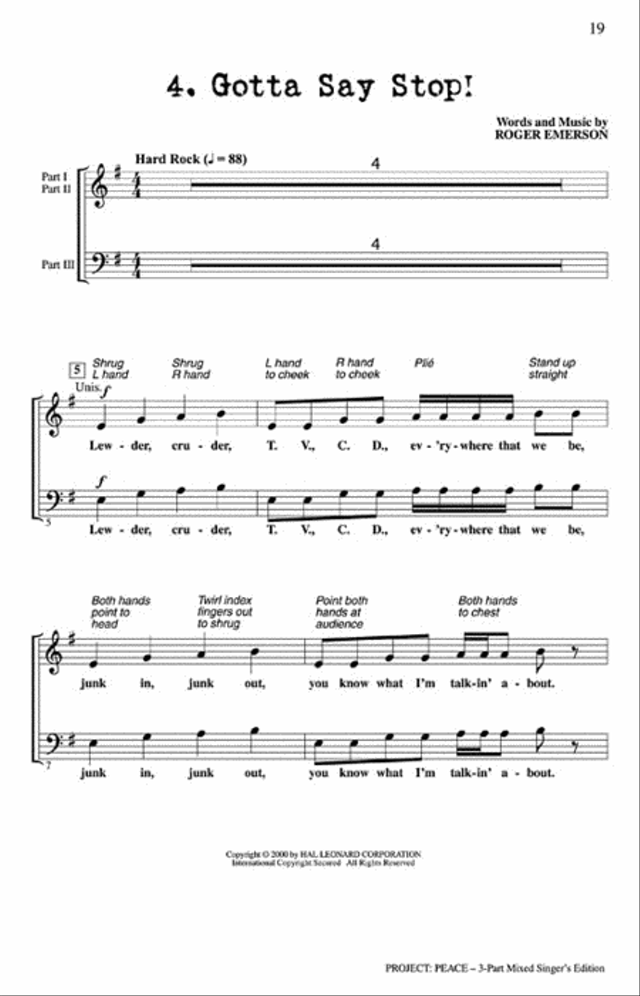 Project: Peace - 2 Part Teacher's Edition Choir scores gallery preview page 4