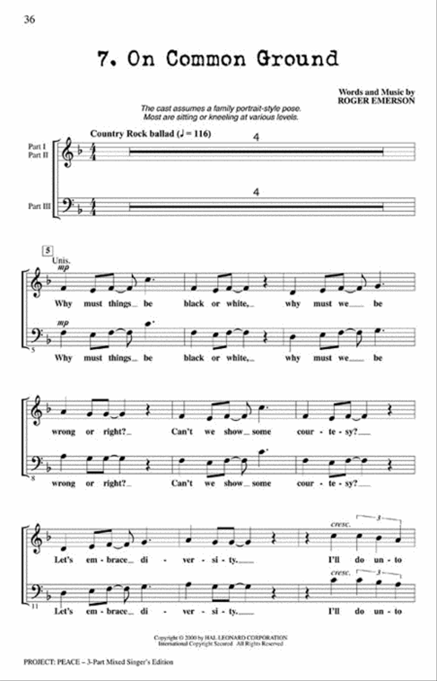 Project: Peace - 2 Part Teacher's Edition Choir scores gallery preview page 7