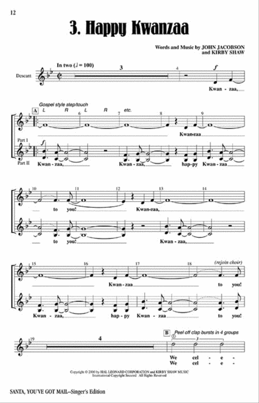 Santa, You've Got Mail (An International Holiday Celebration) - Preview CD (CD only) Choir scores gallery preview page 3