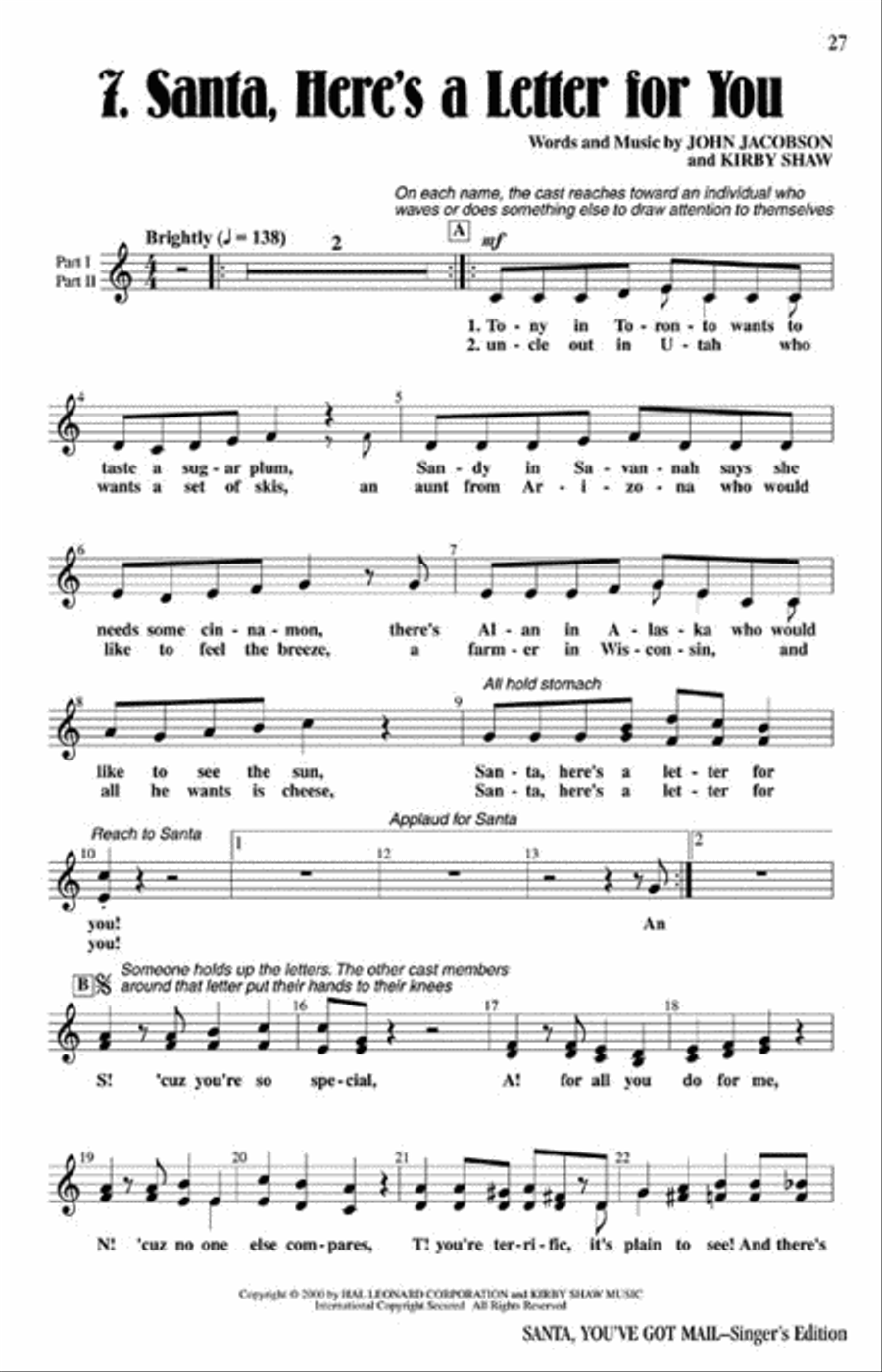 Santa, You've Got Mail (An International Holiday Celebration) - Preview CD (CD only) Choir scores gallery preview page 7