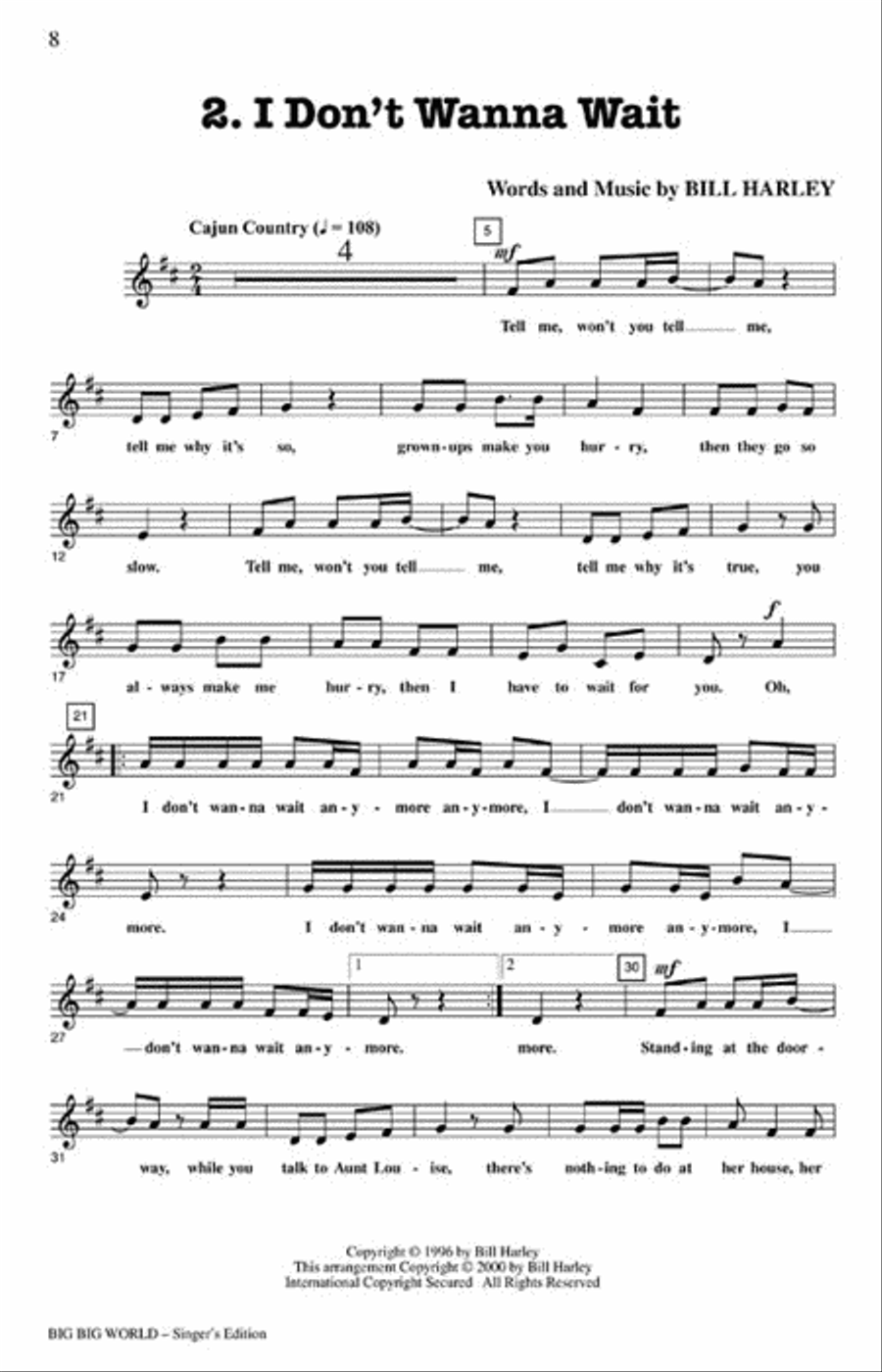 Big Big World - Preview CD (CD only) Choir scores gallery preview page 3