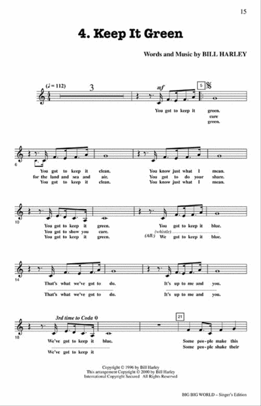 Big Big World - Preview CD (CD only) Choir scores gallery preview page 4