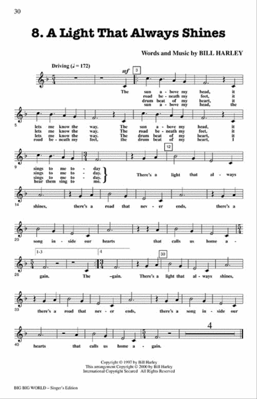 Big Big World - Preview CD (CD only) Choir scores gallery preview page 7