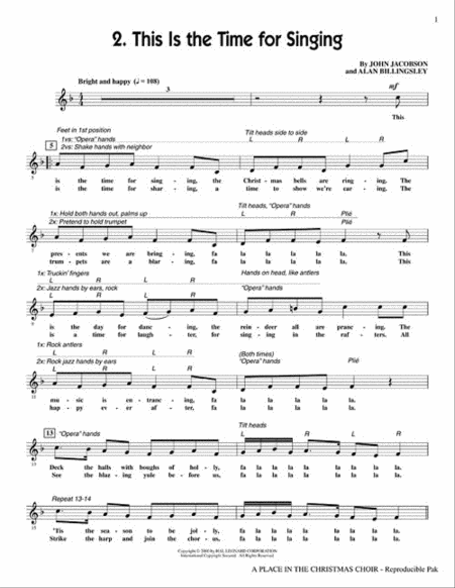 A Place in the Christmas Choir - Preview CD (CD only) Choir scores gallery preview page 2