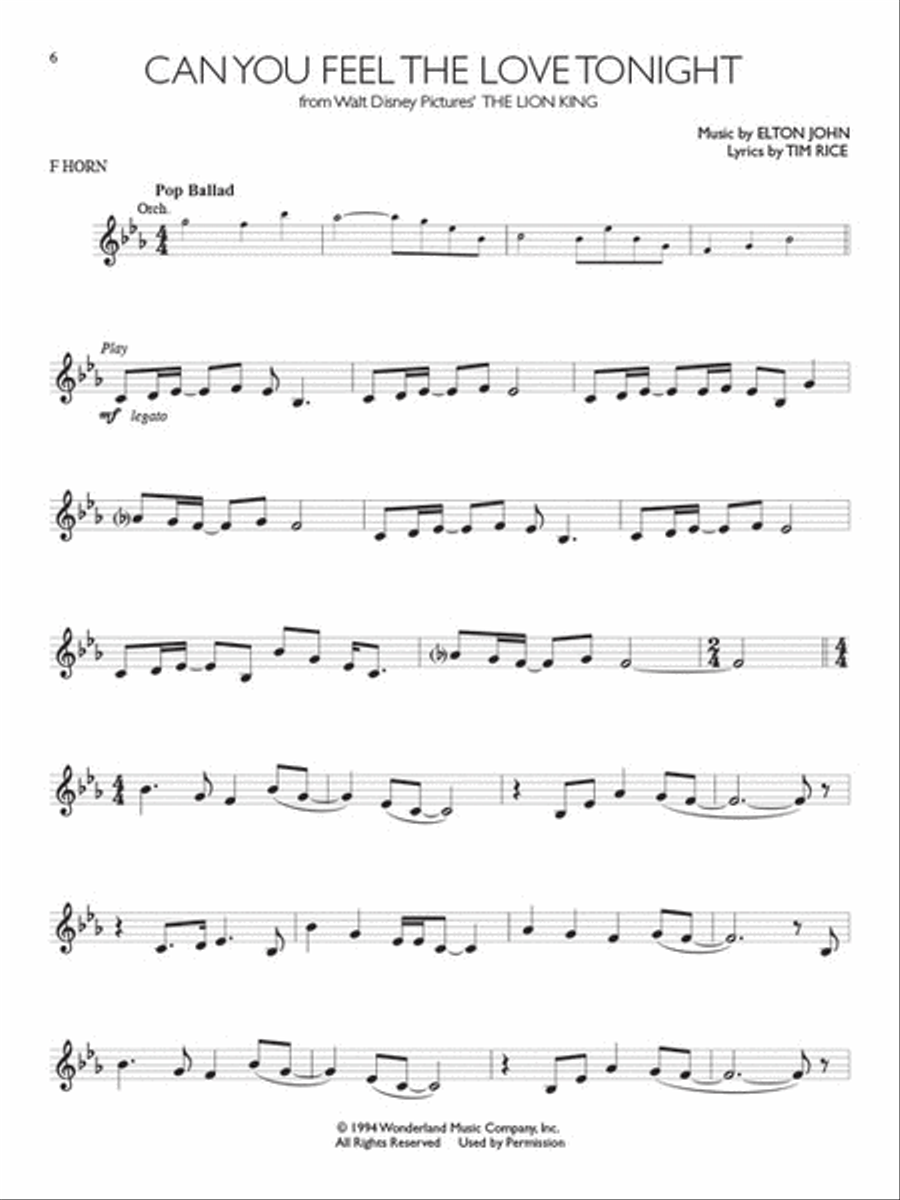 Disney Solos - Horn Collection / Songbook scores gallery preview page 4
