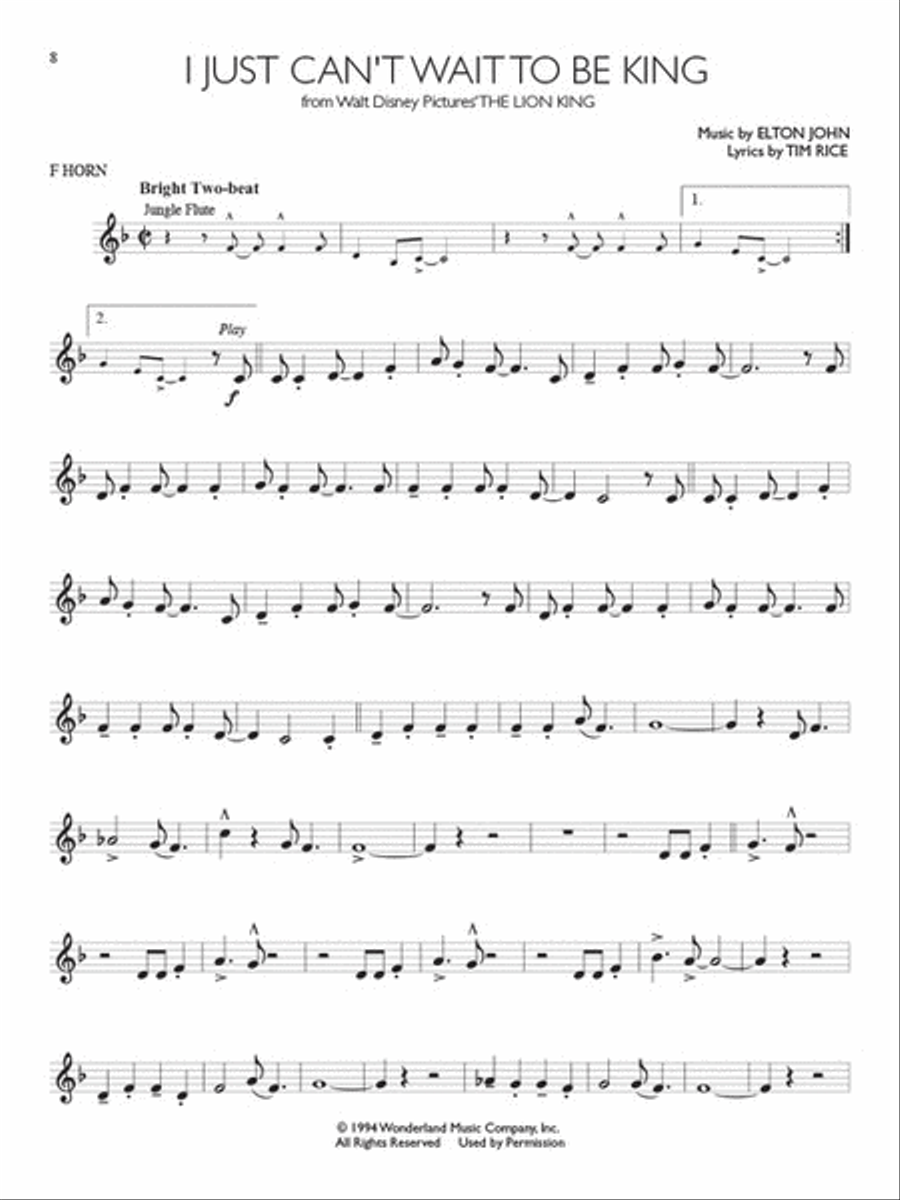 Disney Solos - Horn Collection / Songbook scores gallery preview page 5