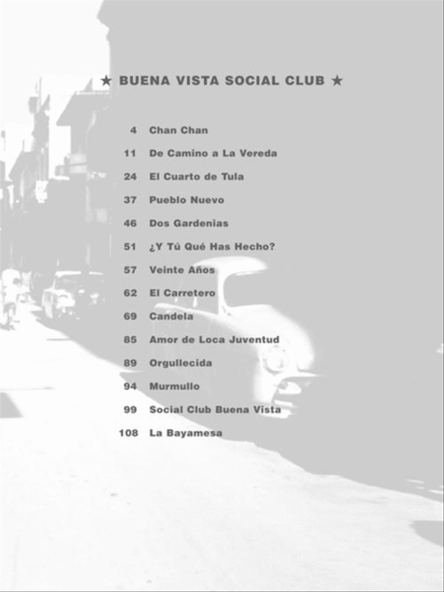 Buena Vista Social Club Buena Vista Social Club Piano, Vocal, Guitar scores gallery preview page 4
