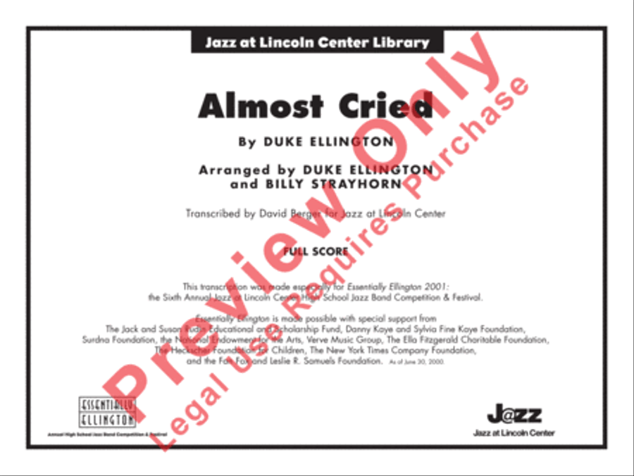 Almost Cried Almost Cried Jazz Ensemble scores gallery preview page 2