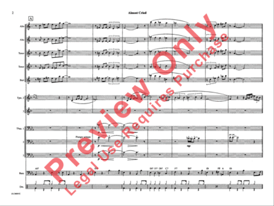 Almost Cried Almost Cried Jazz Ensemble scores gallery preview page 7