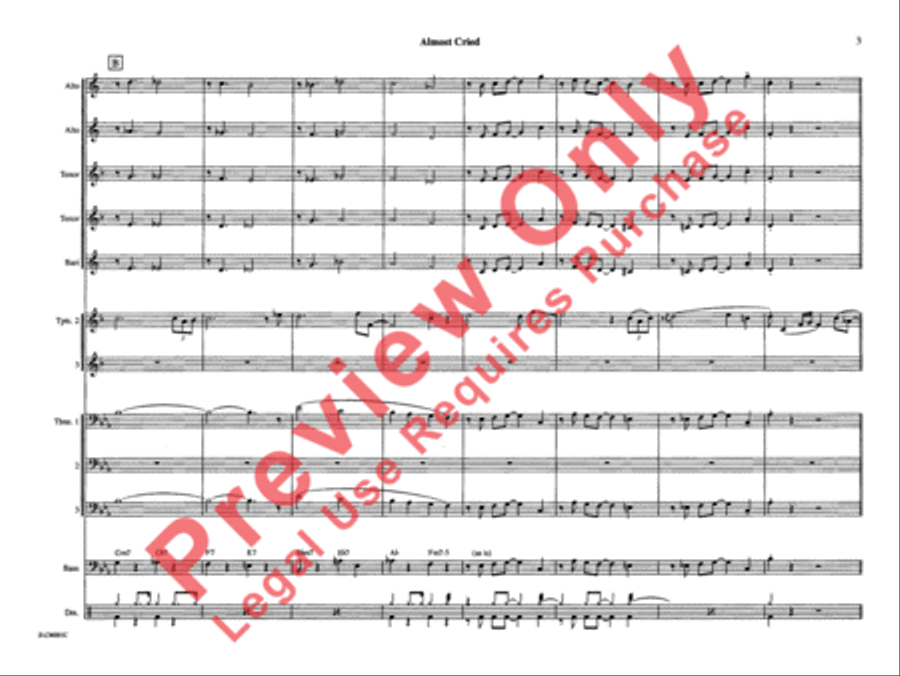 Almost Cried Almost Cried Jazz Ensemble scores gallery preview page 8