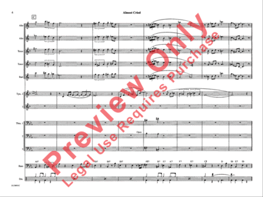 Almost Cried Almost Cried Jazz Ensemble scores gallery preview page 9