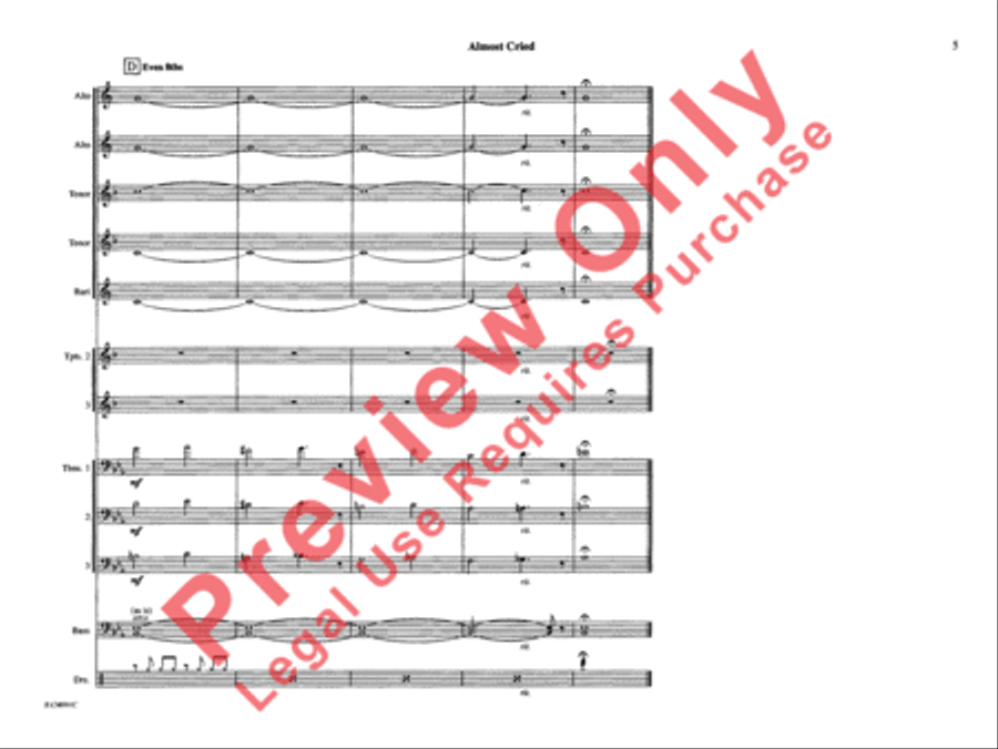 Almost Cried Almost Cried Jazz Ensemble scores gallery preview page 10