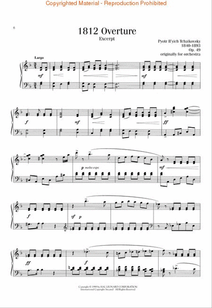 Tchaikovsky – Simplified Piano Solos Piano Solo scores gallery preview page 2