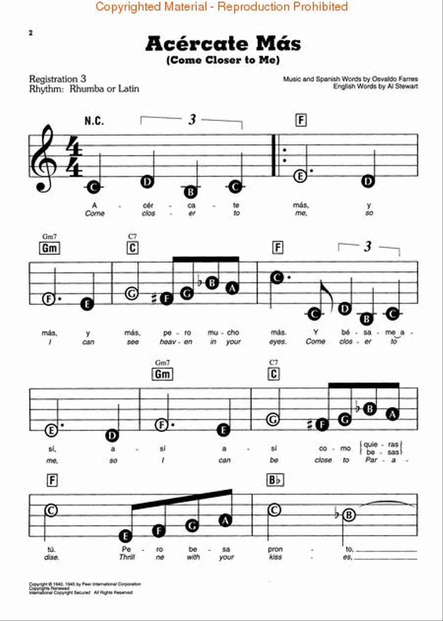 E-Z Play Today #72 - Canciones Romanticas Voice scores gallery preview page 2