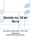 Sonata no. 25 en Re m