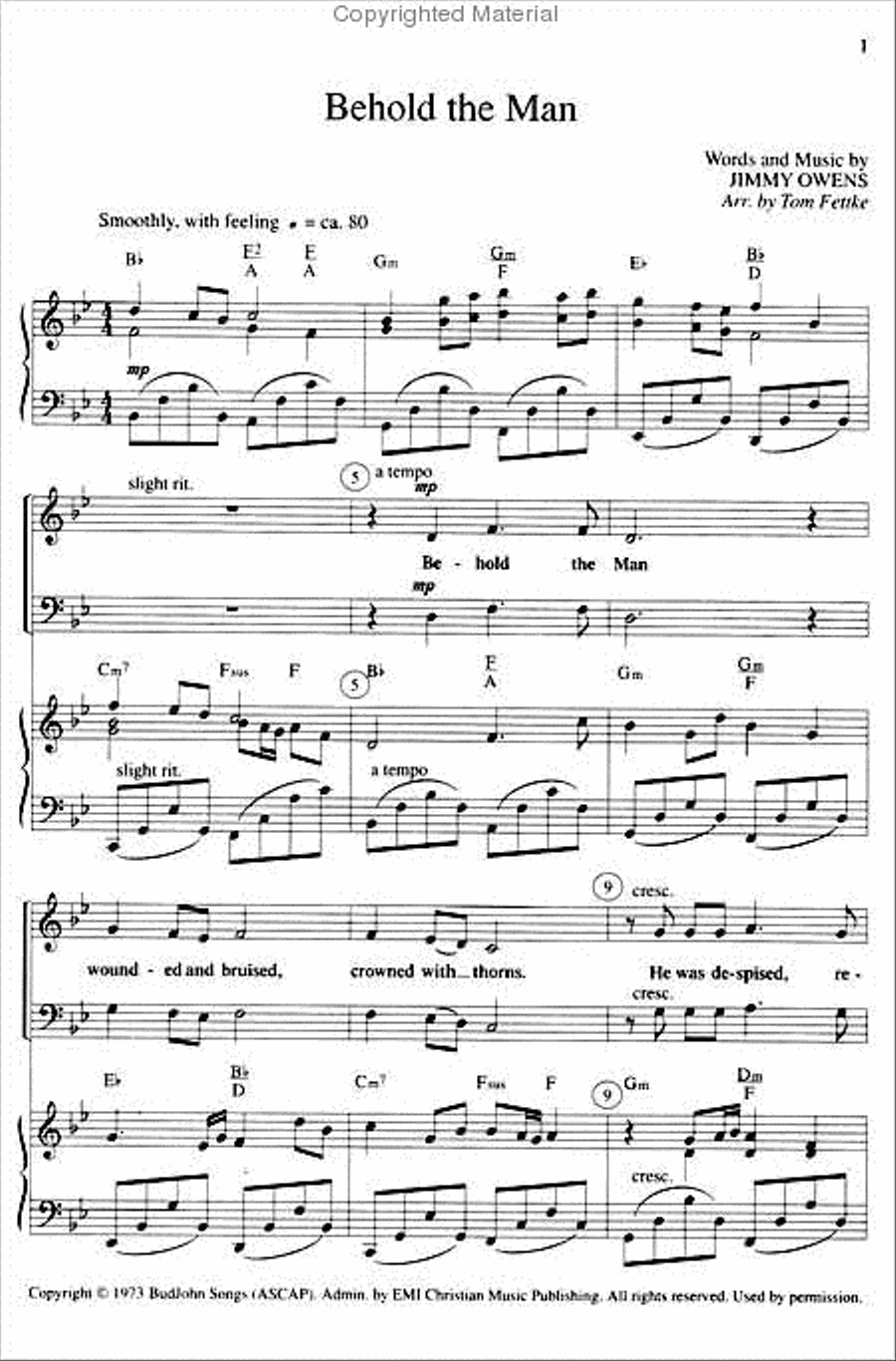 Behold the Man (Anthem) 2-Part scores gallery preview page 2