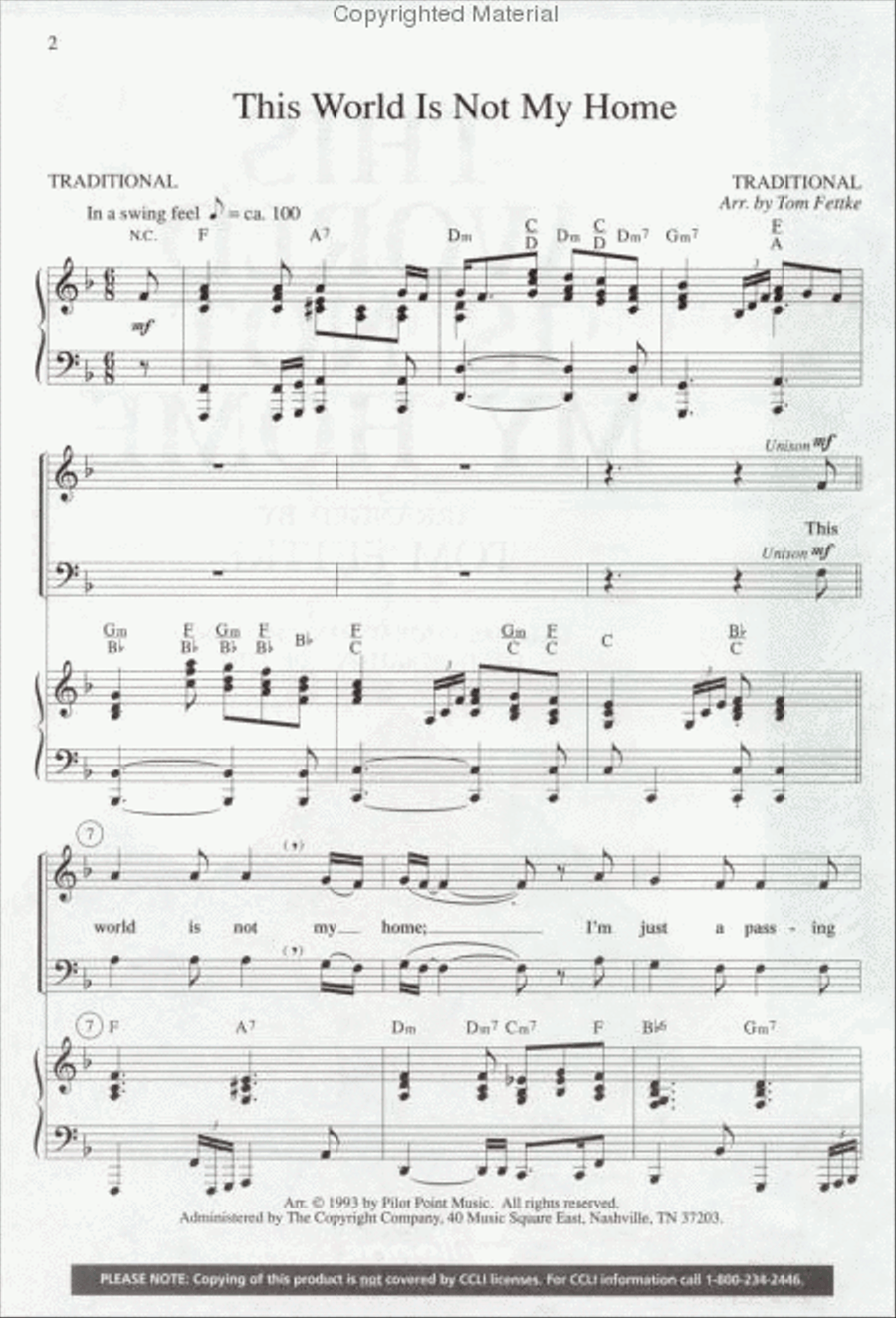 This World Is Not My Home (Anthem) 4-Part scores gallery preview page 2