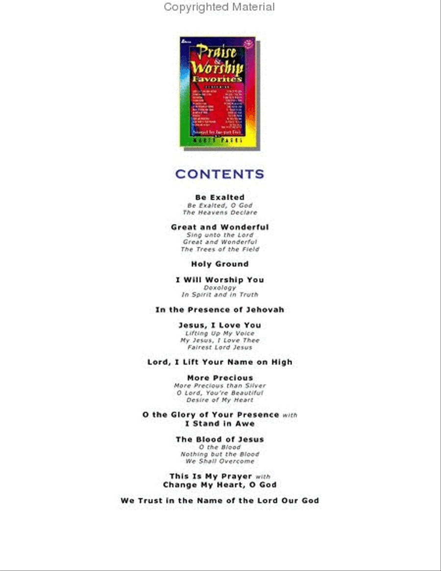 Praise and Worship Favorites (Book) 2-Part scores gallery preview page 2