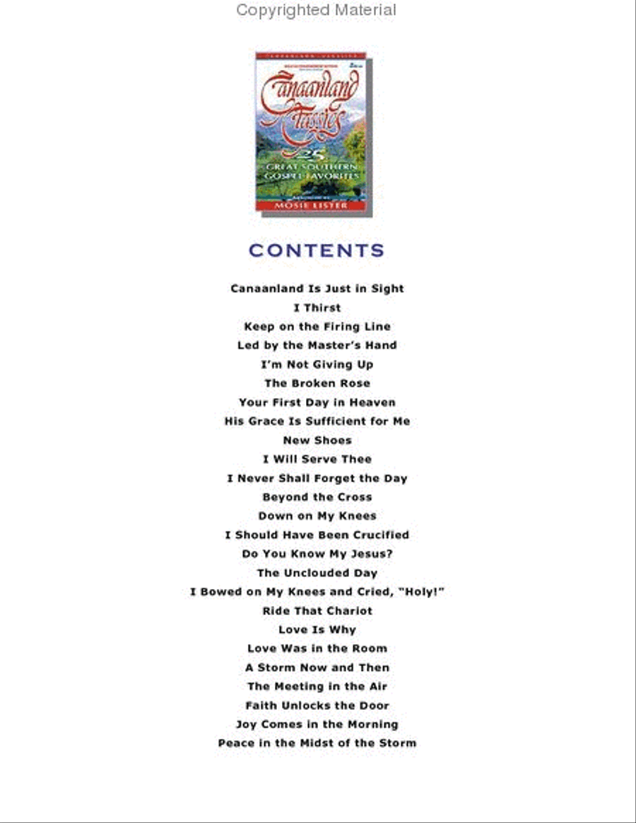 Canaanland Classics (Book) SATB scores gallery preview page 2