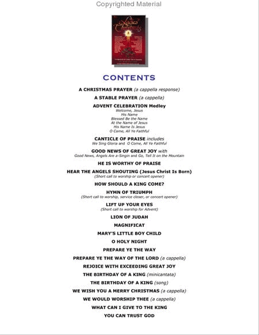 Ladies Christmas (Book) 3-Part scores gallery preview page 2