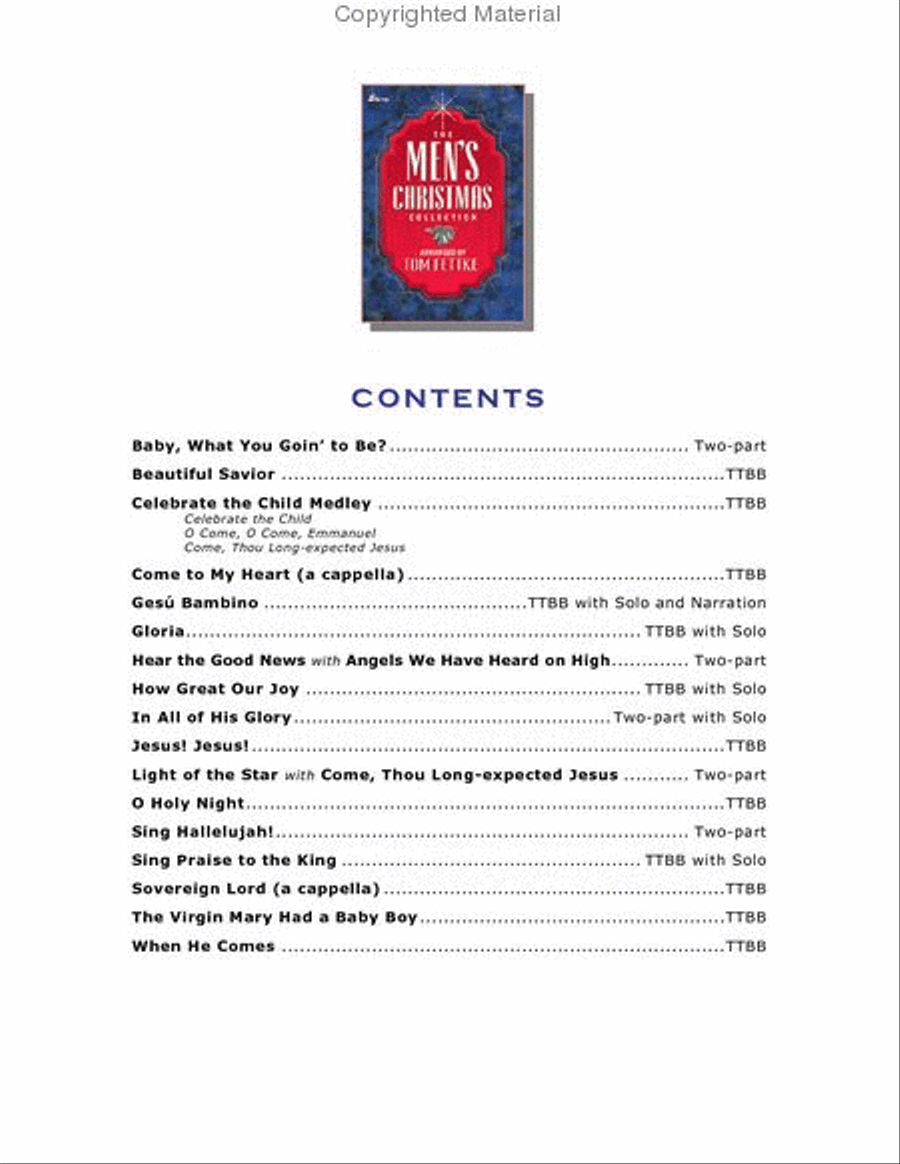 The Mens Christmas Collection (Book) TTBB scores gallery preview page 2