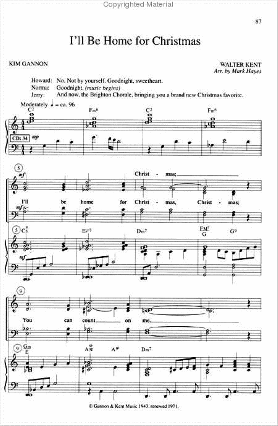 I'll Be Home for Christmas (Book) 4-Part scores gallery preview page 8