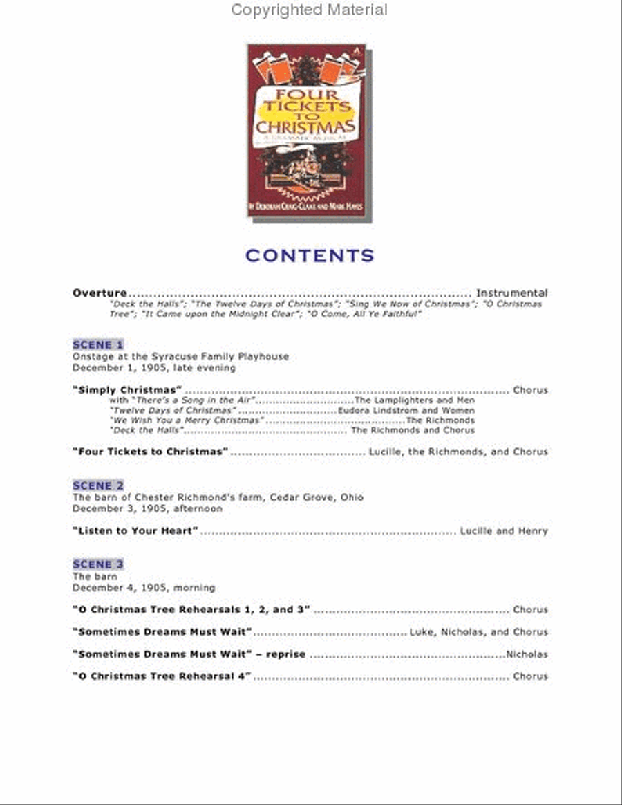 Four Tickets to Christmas (Book) 4-Part scores gallery preview page 7