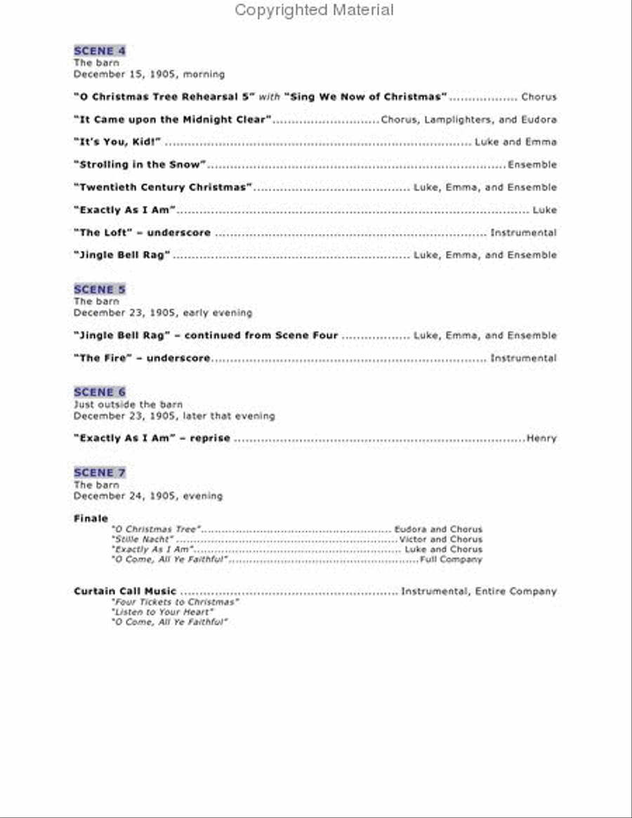 Four Tickets to Christmas (Book) 4-Part scores gallery preview page 8