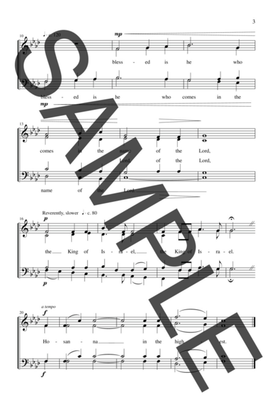 Hosanna for Palm Sunday; Sequence for Easter; Sequence for Pentecost Choir scores gallery preview page 3