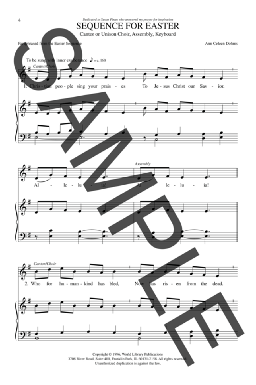 Hosanna for Palm Sunday; Sequence for Easter; Sequence for Pentecost Choir scores gallery preview page 4