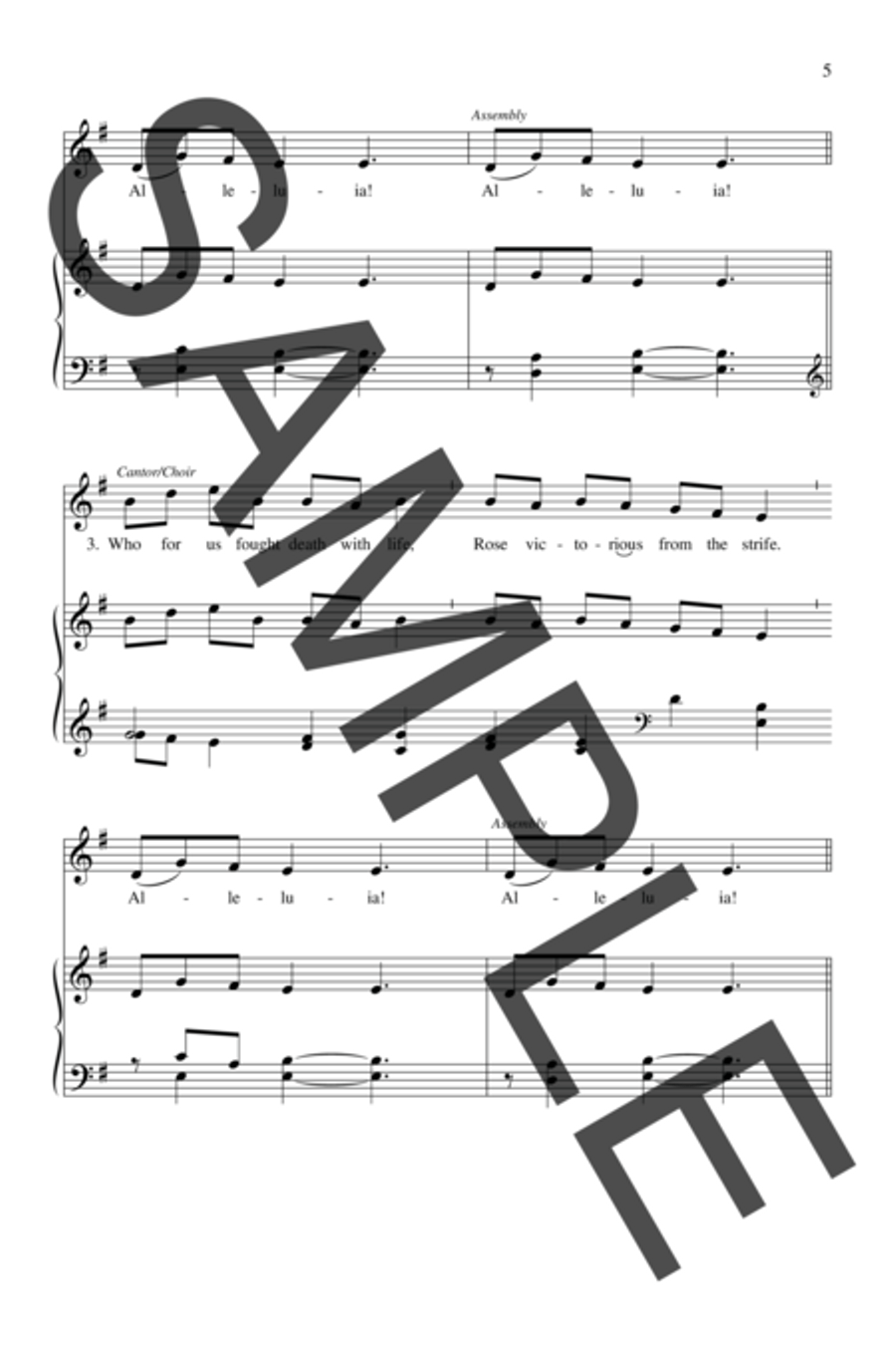 Hosanna for Palm Sunday; Sequence for Easter; Sequence for Pentecost Choir scores gallery preview page 5