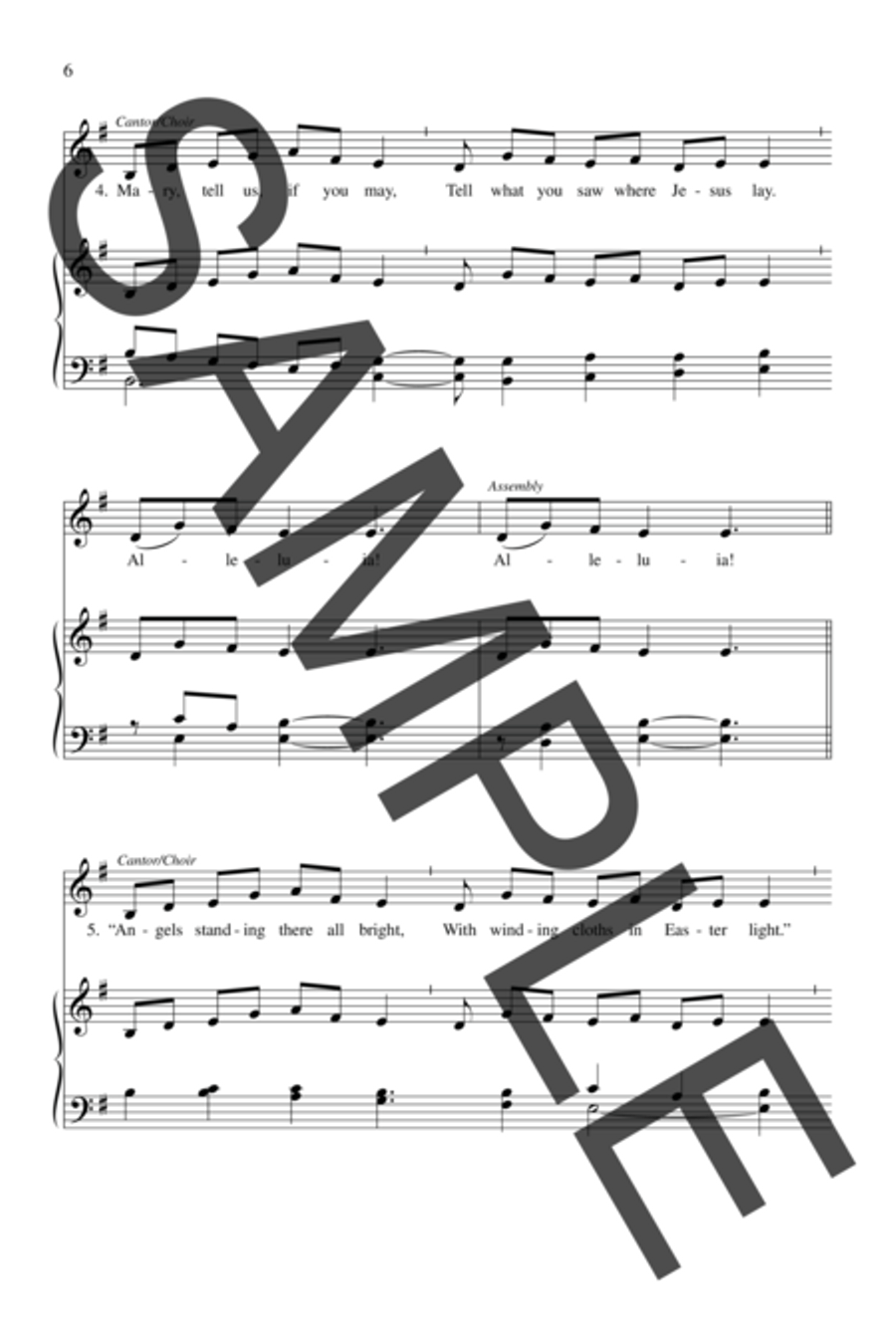 Hosanna for Palm Sunday; Sequence for Easter; Sequence for Pentecost Choir scores gallery preview page 6