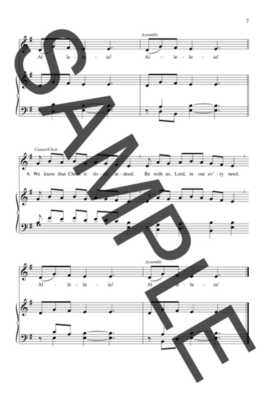 Hosanna for Palm Sunday; Sequence for Easter; Sequence for Pentecost Choir scores gallery preview page 7
