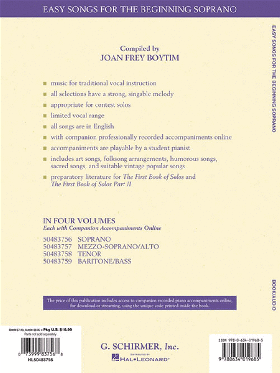 Easy Songs for the Beginning Soprano Voice scores gallery preview page 2