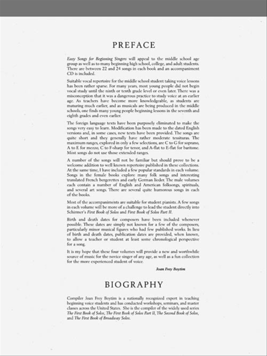 Easy Songs for the Beginning Soprano Voice scores gallery preview page 3