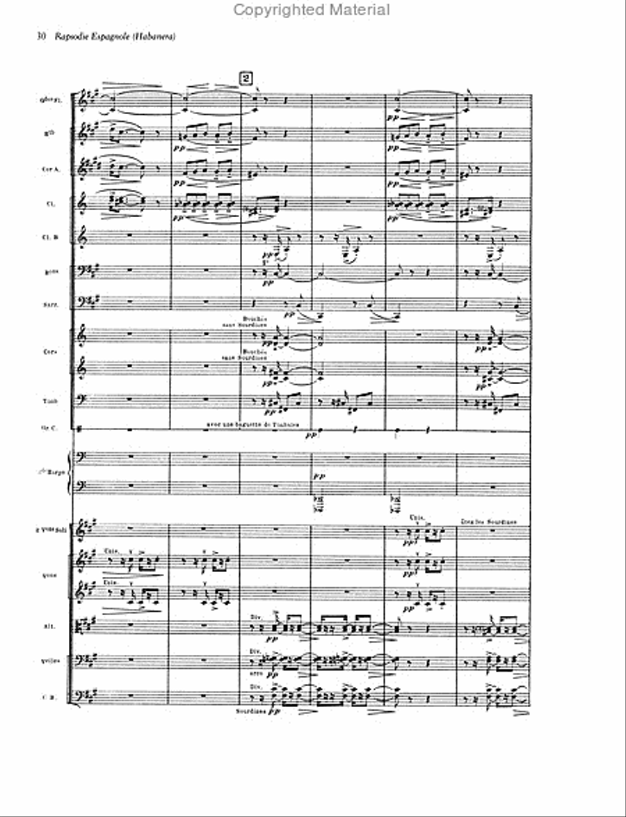 Four Orchestral Works in Full Score -- Rapsodie Espagnole, Mother Goose Suite, Valses Nobles Et Sentimentales, and Pavane for a Dead Princess Full Orchestra scores gallery preview page 5