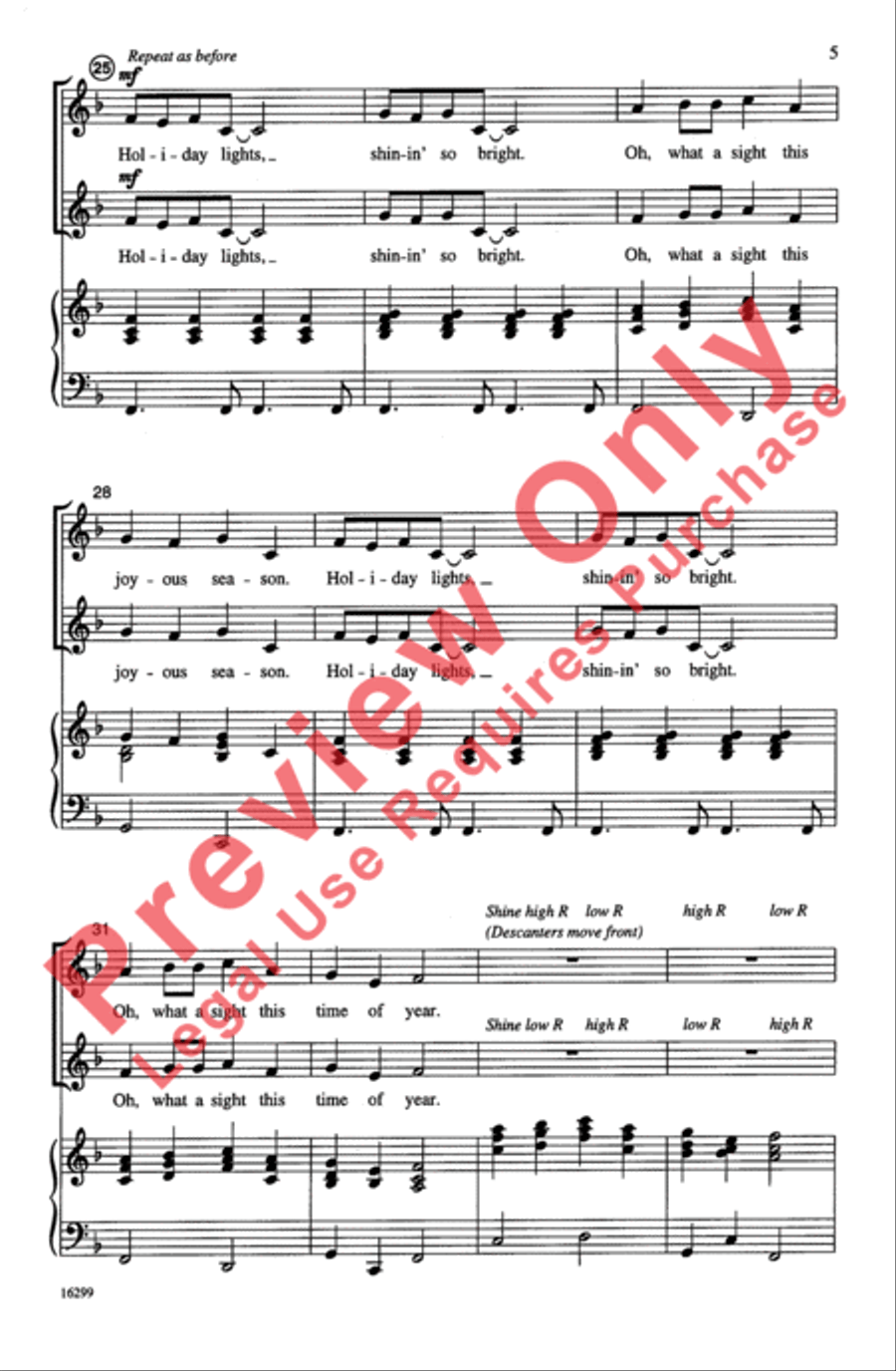 Holiday Lights Holiday Lights 2-Part scores gallery preview page 5