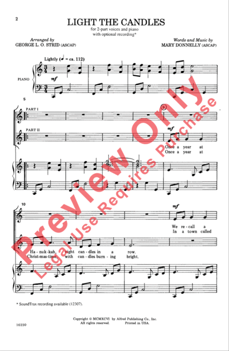 Light the Candles Light the Candles Choir scores gallery preview page 2
